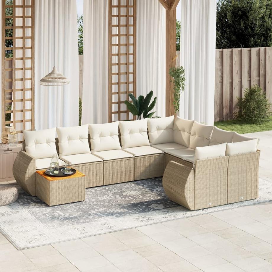 VidaXL Ensemble de canapés de jardin rotin synthétique  