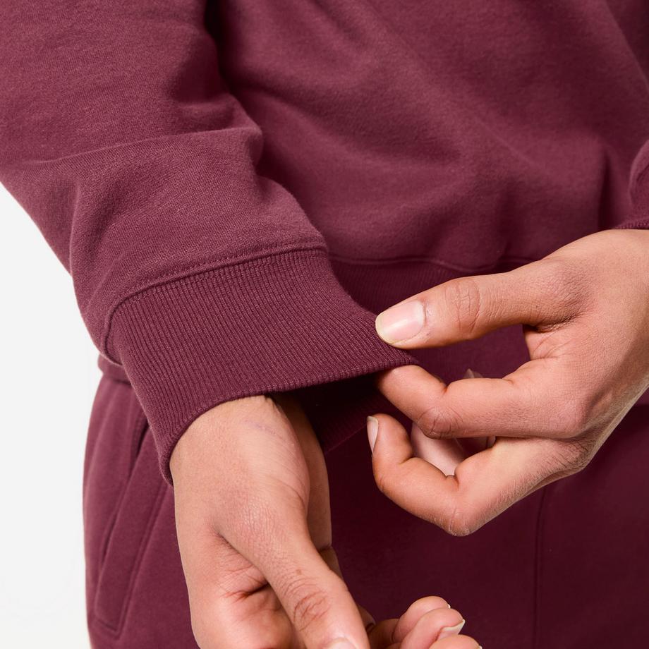 DOMYOS Basic Warmes Baumwoll-Sweatshirt  