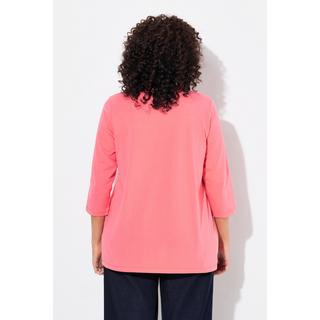 Ulla Popken  Longshirt, A-Linie, Tunika-Ausschnitt, 3/4-Arm 