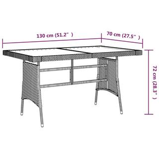 VidaXL tavolo da giardino Polirattan  