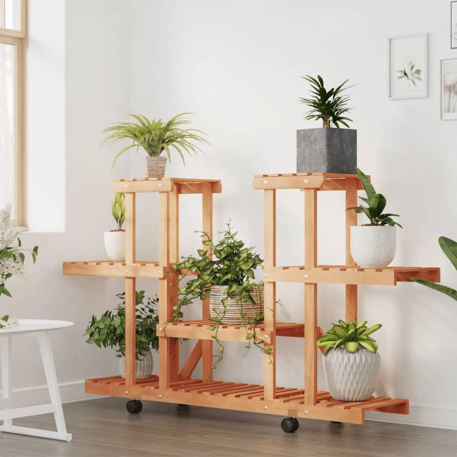 VidaXL portafiori con ruote Legno  