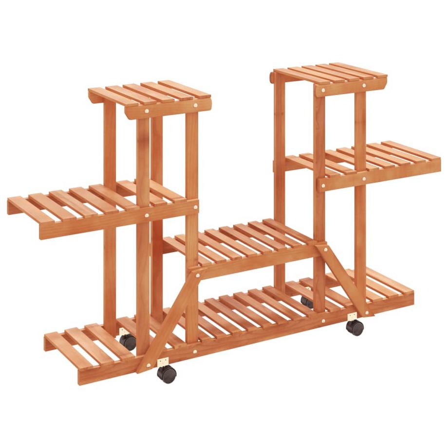 VidaXL portafiori con ruote Legno  