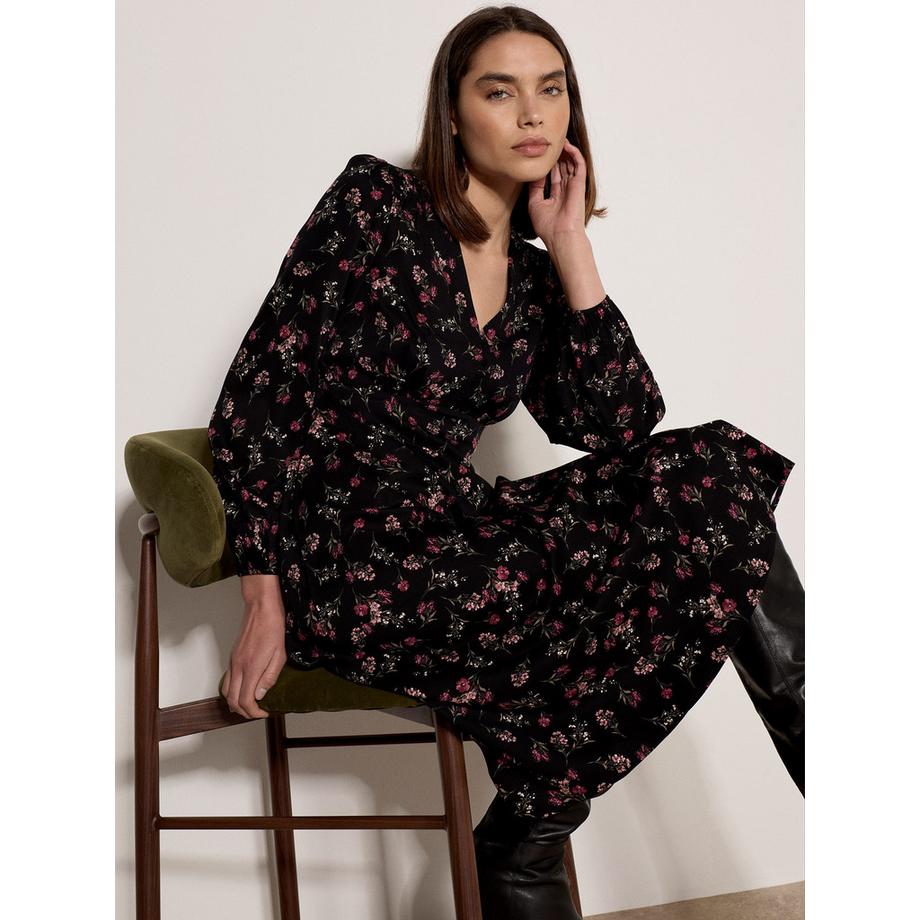 APRICOT Midi-Kleid mit Blumenprint  