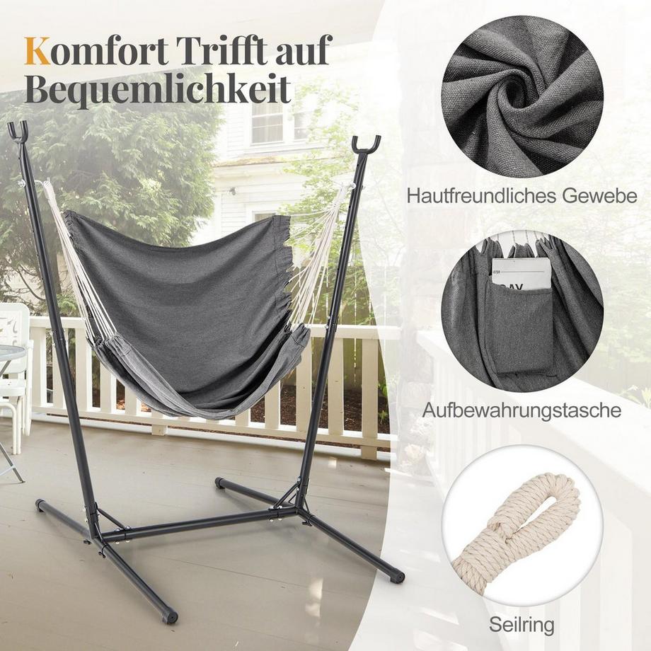 Northix Chaise suspendue réglable avec support  
