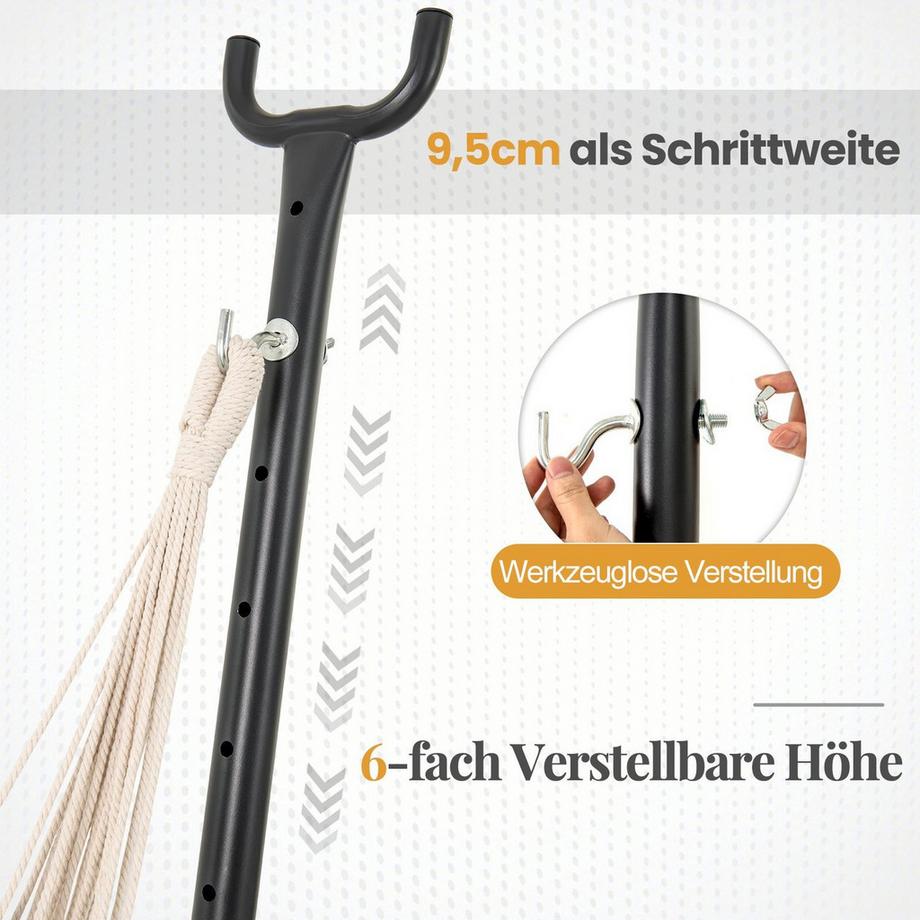 Northix Chaise suspendue réglable avec support  
