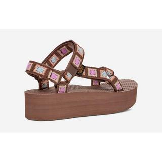 TEVA  häkelsandalen damen flatform universal 