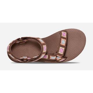 TEVA  häkelsandalen damen flatform universal 