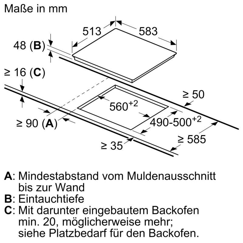 E+P Elektrik Bosch MDA EB-Autark-Kochfeld PKN645FP2E  