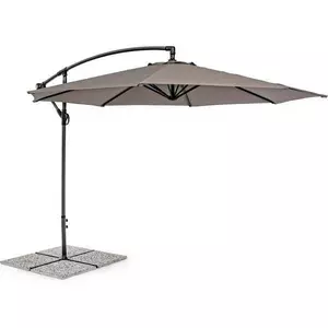 Parapluie cantilever Texas 300, taupe anthracite