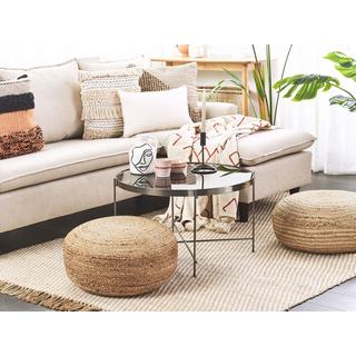 Beliani Pouf en Jute Traditionnel TIFELT  