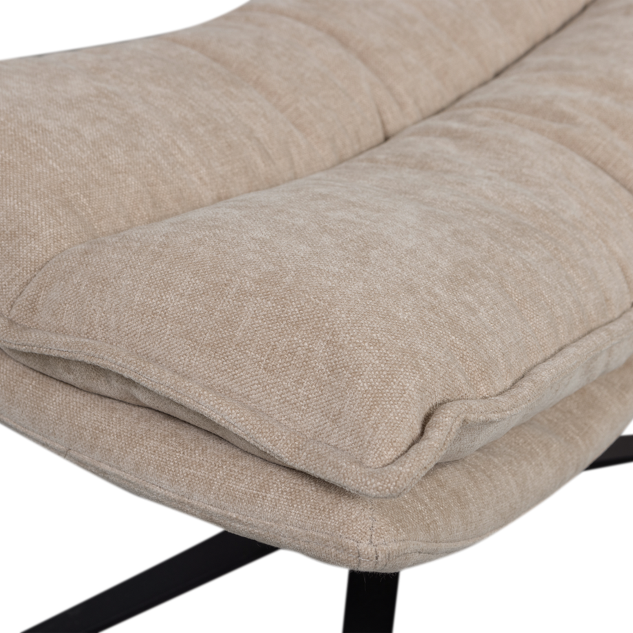 mutoni Drehsessel mit Hocker Kube natur  