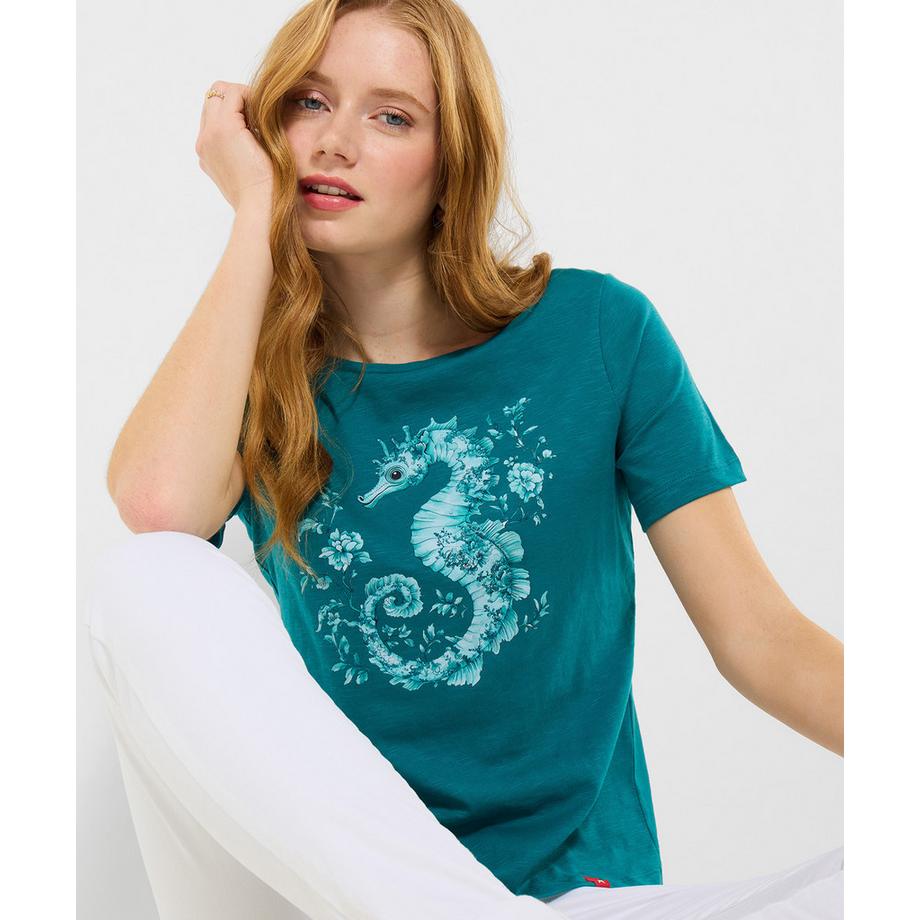 T-shirt à motif hippocampe
