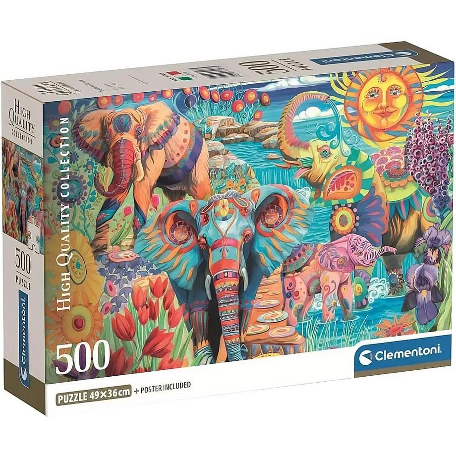 Clementoni  Puzzle Elefantenkarneval (500Teile) 