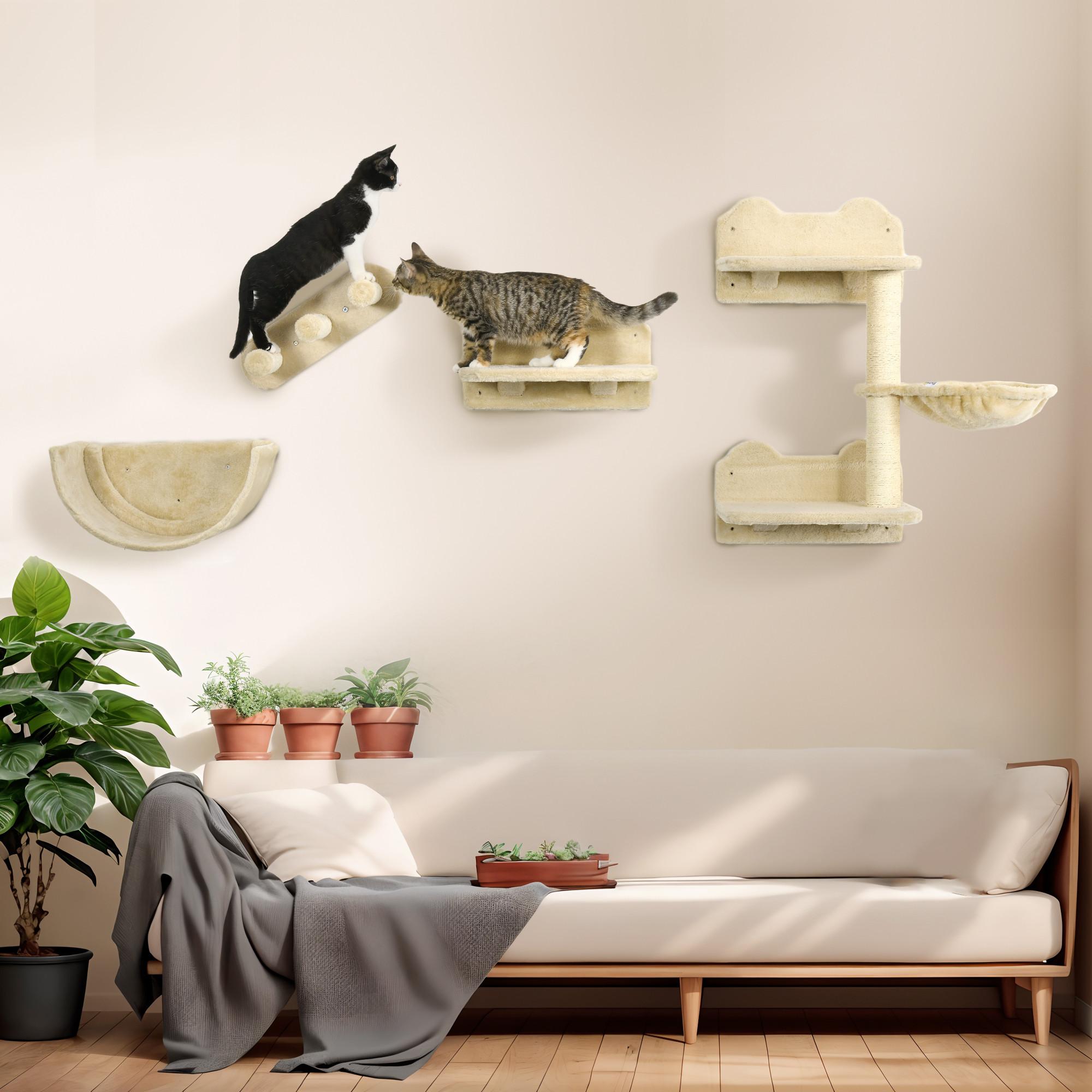 PawHut  Katzen Kletterwand 