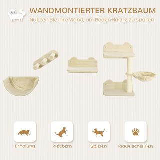 PawHut  Katzen Kletterwand 