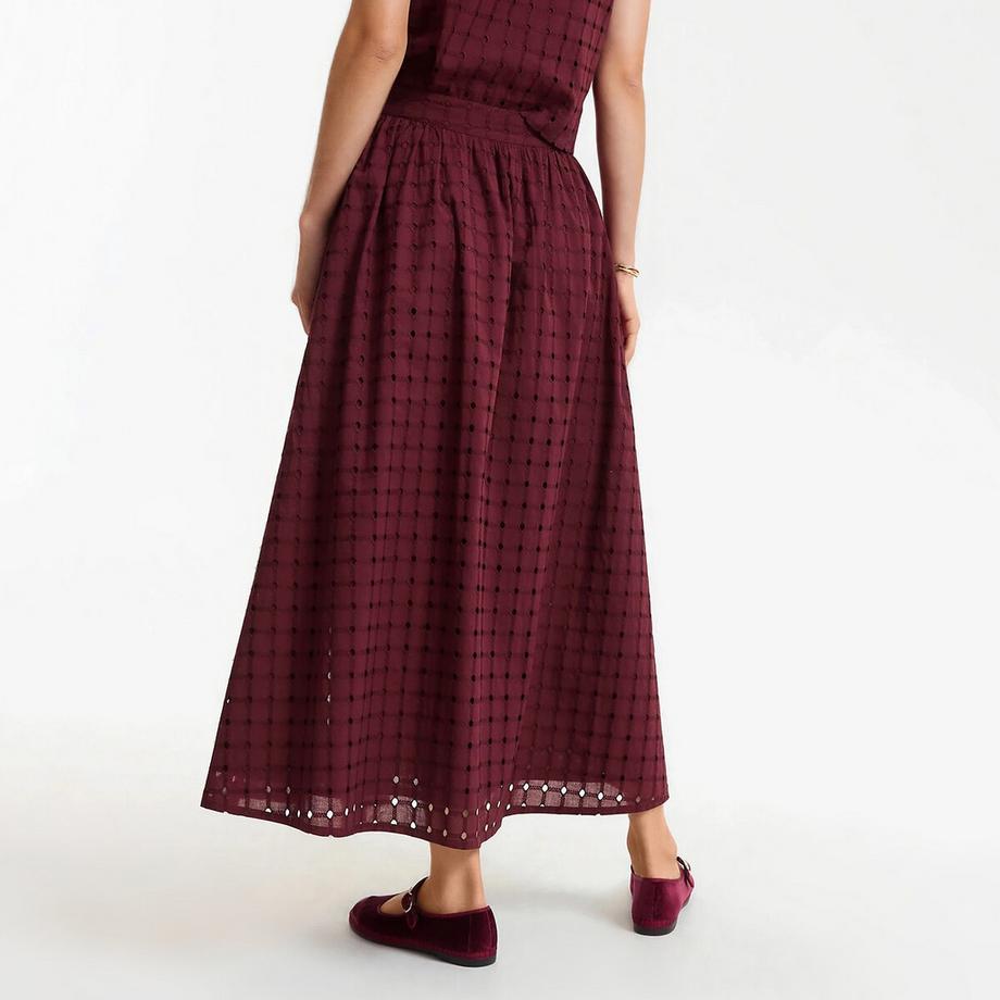 La Redoute Collections Gonna Midi Svasata con Ricamo Inglese  