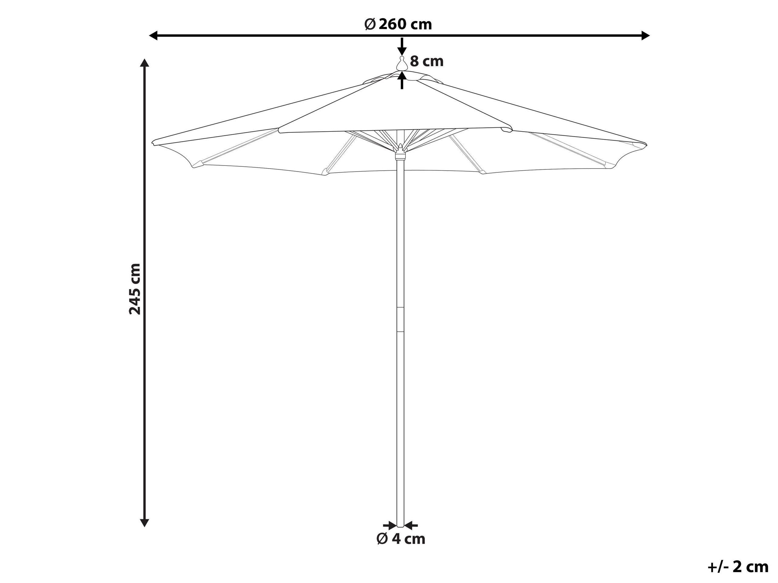 Beliani Ombrellone da esterno en Poliestere FERENTILLO  
