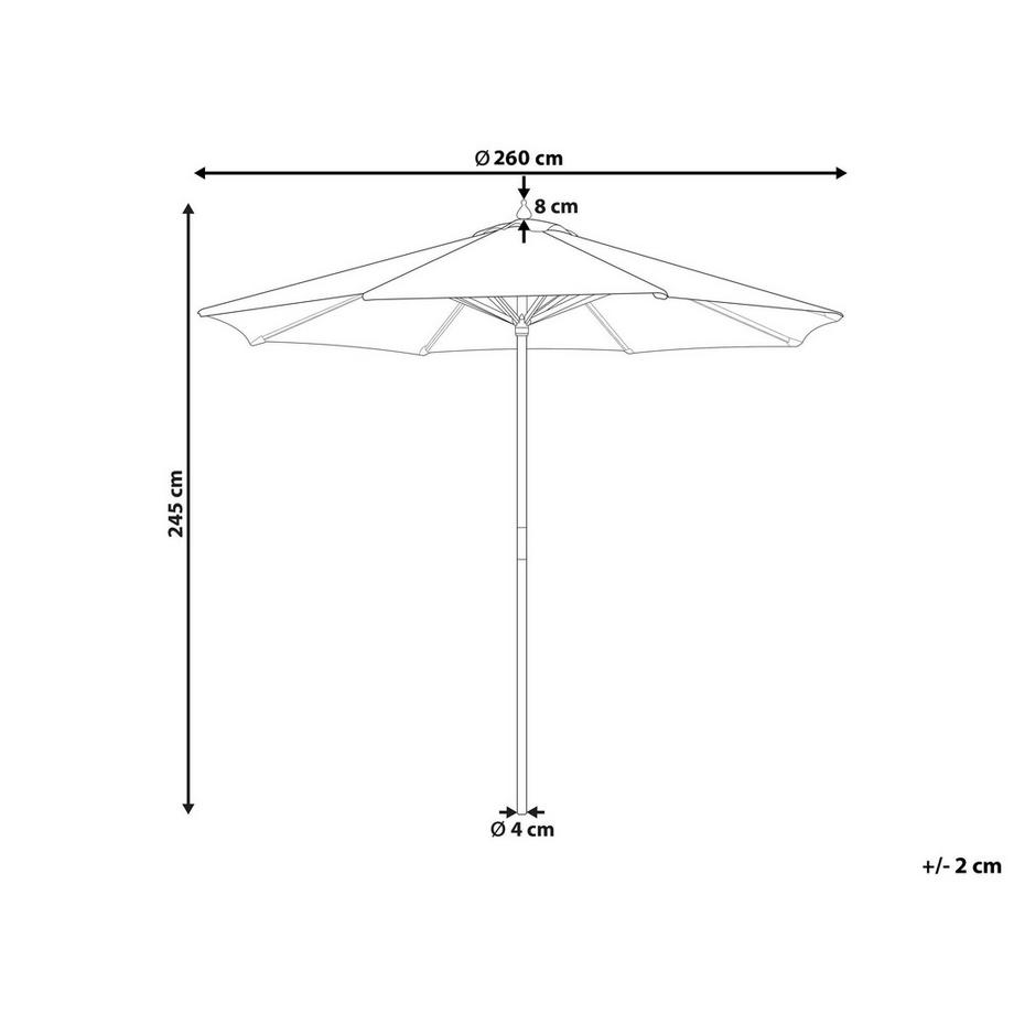 Beliani Marktschirm aus Polyester FERENTILLO  