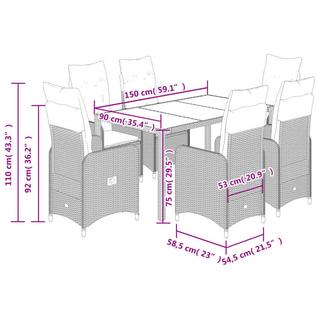 VidaXL Bistro set poly-rattan  