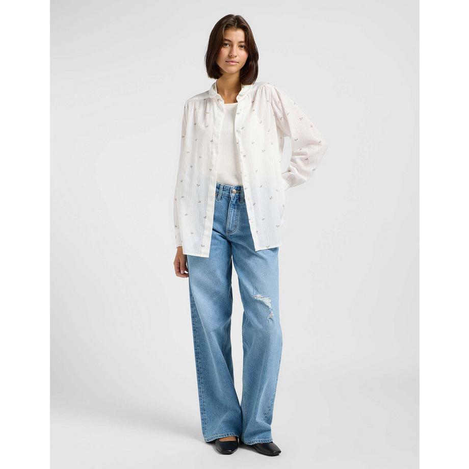 Lee Shirred Langarmbluse  