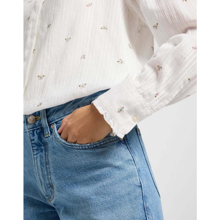 Lee Shirred Langarmbluse  