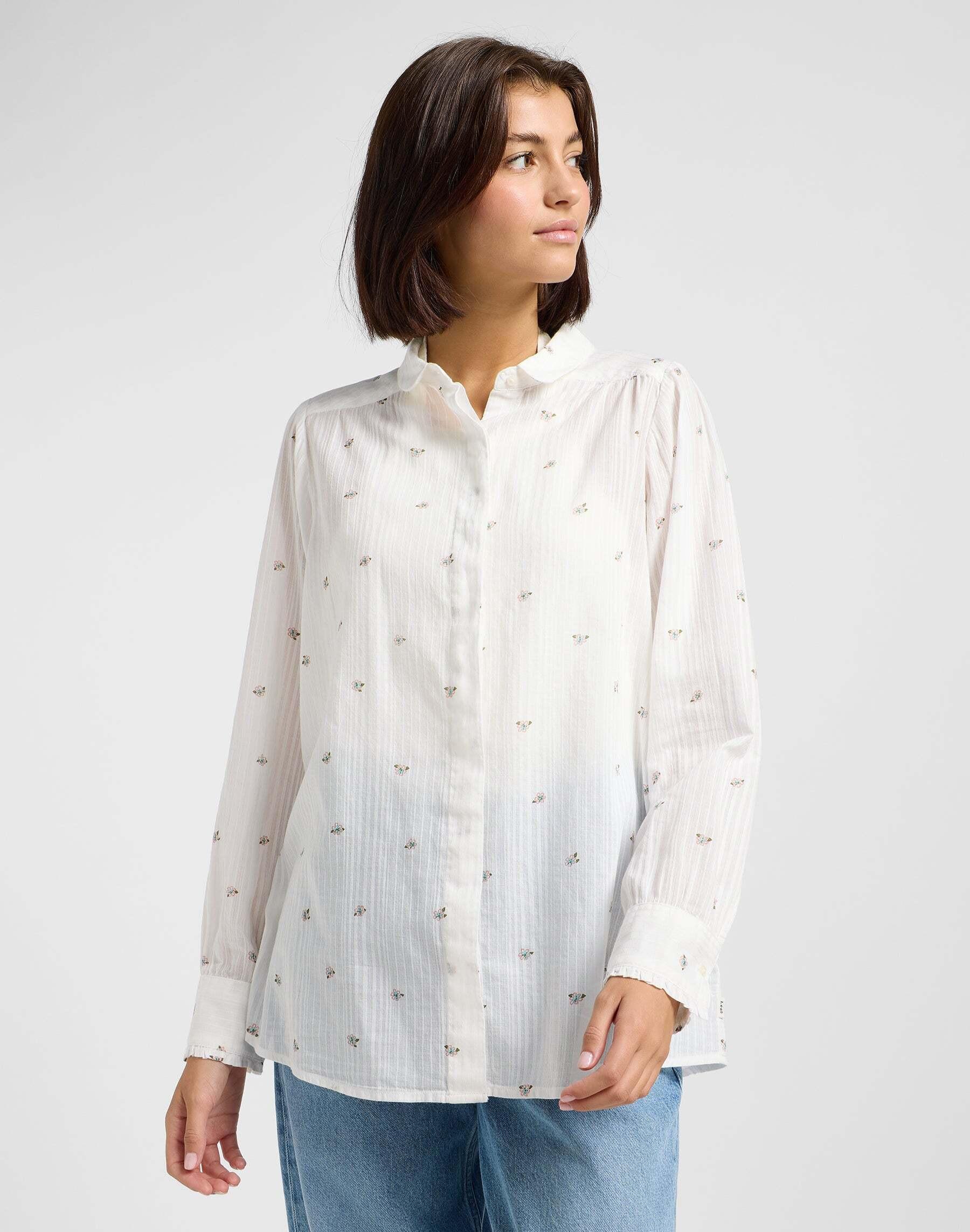 Lee  Langarmhemd Shirred Blouse 