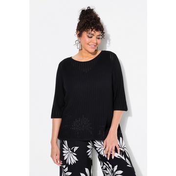 Pull en maille ajourée. Encolure bateau et manches courtes