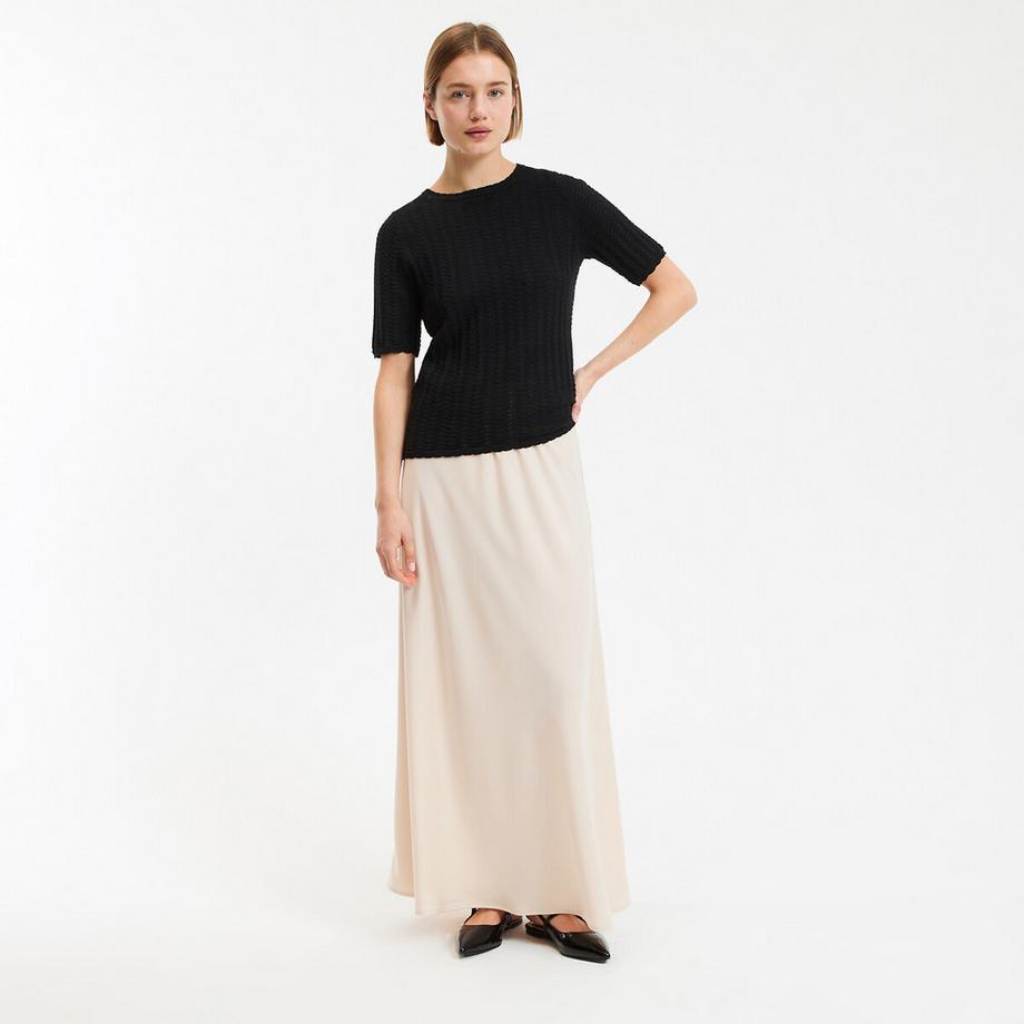 La Redoute Collections Pullover Rundhals Kurzarm  