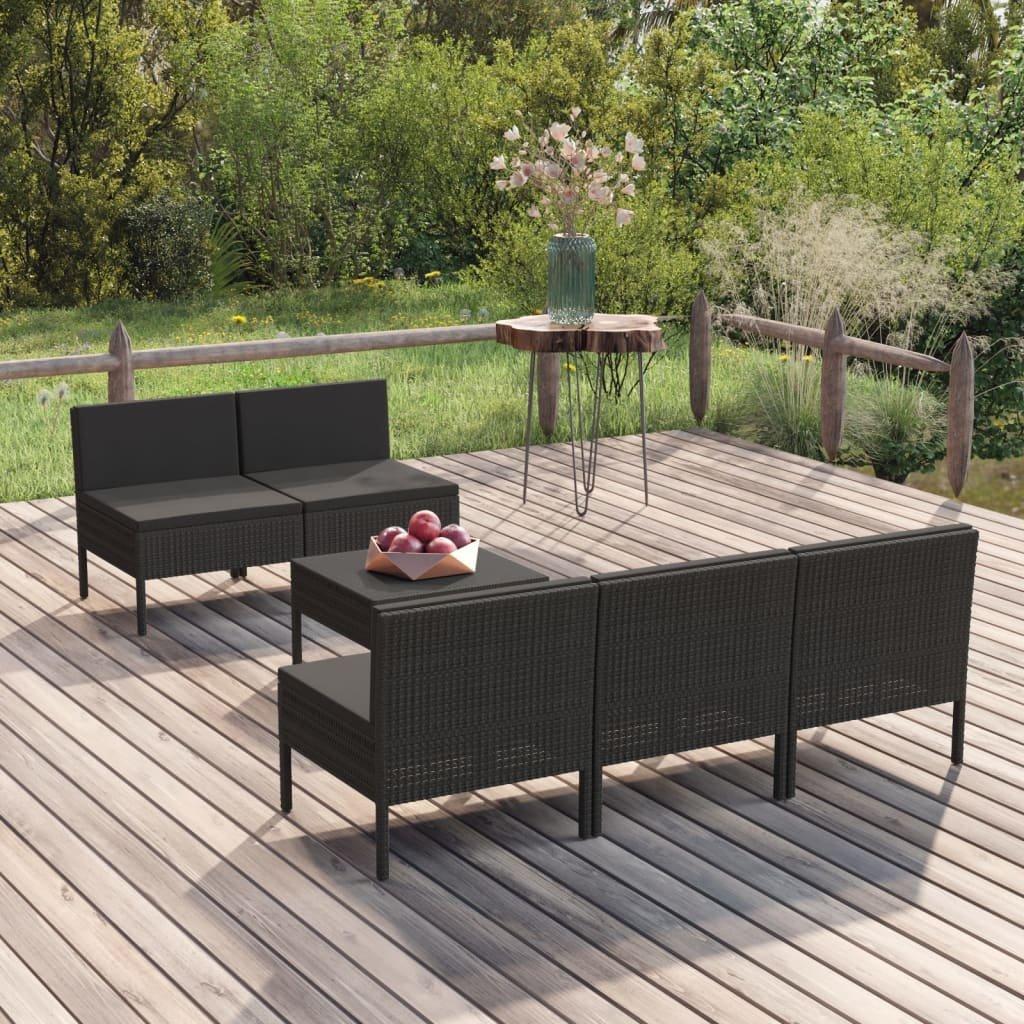 VidaXL Garten-sofagarnitur poly-rattan  