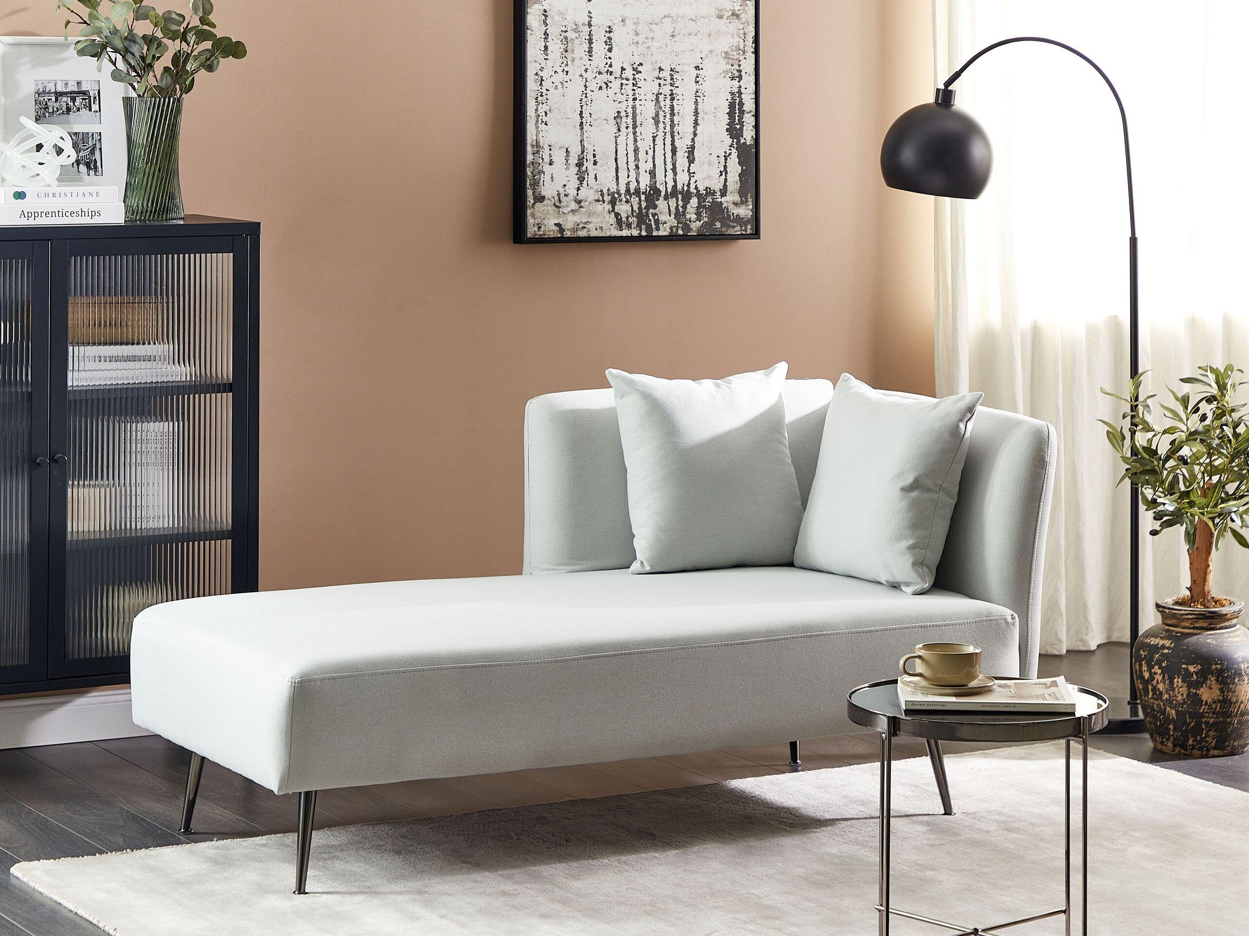 Beliani Chaise longue côté droit en Polyester Moderne RIOM  