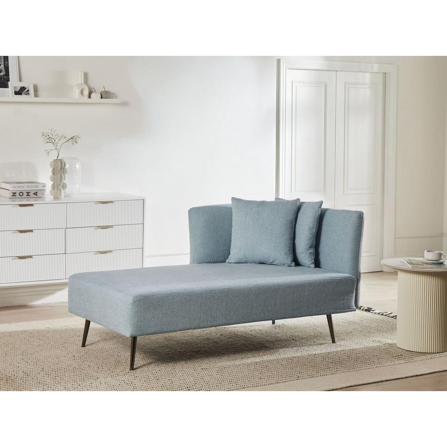 Beliani Rechtsseitige Chaiselounge aus Stoff Modern RIOM  