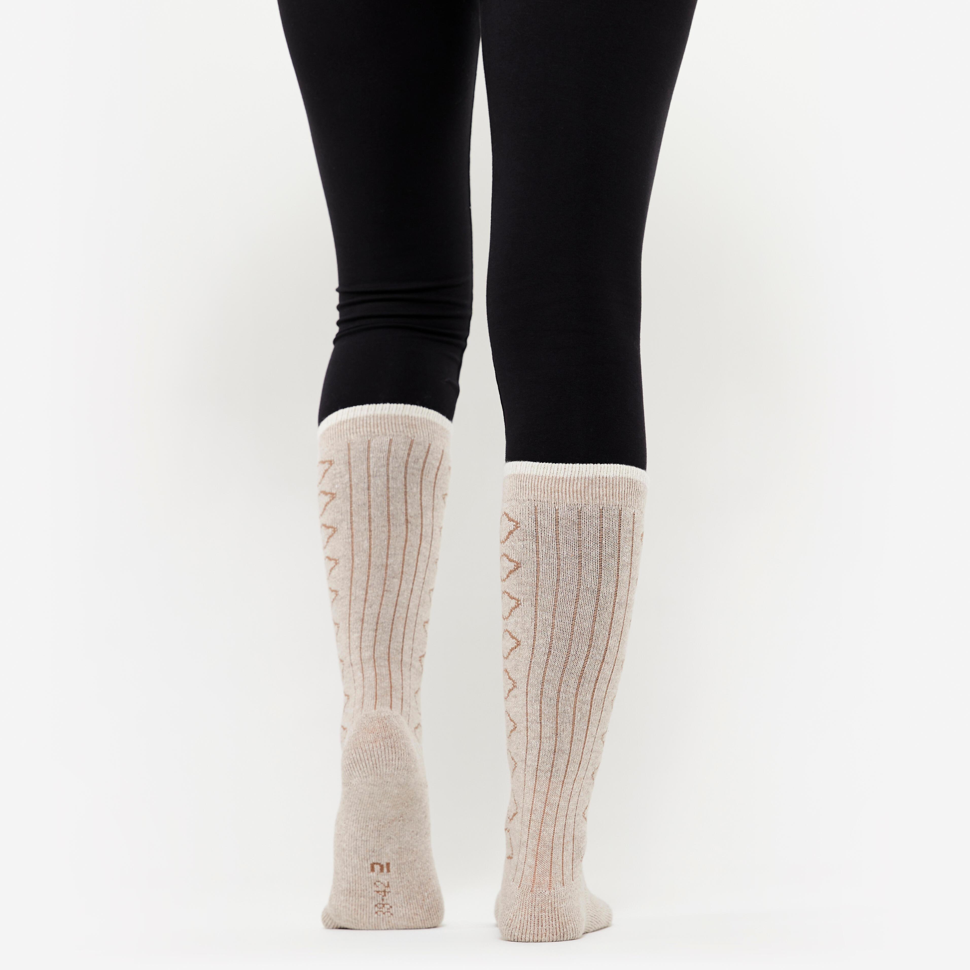 KIMJALY Meditationssocken Merinowolle gemustert  