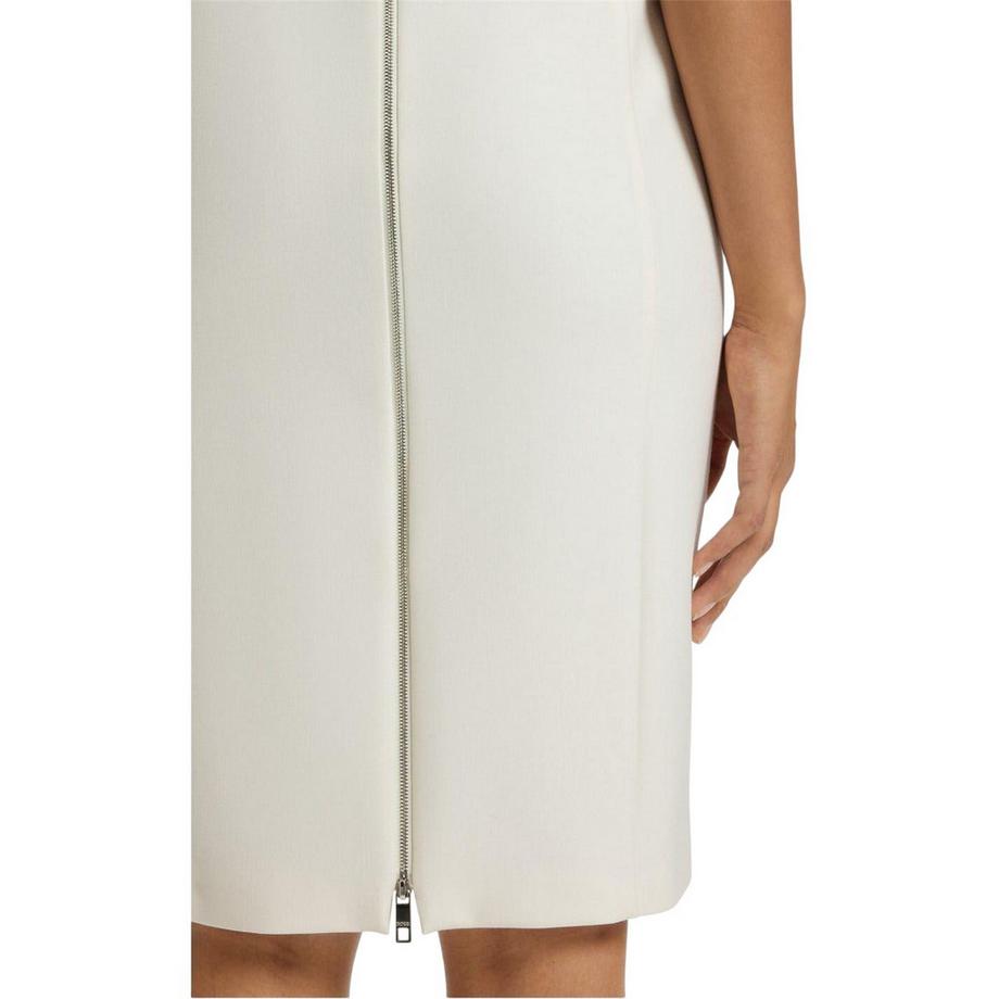 BOSS Damaisa Midi Kleid mit V-Ausschnitt und Kurzarm  