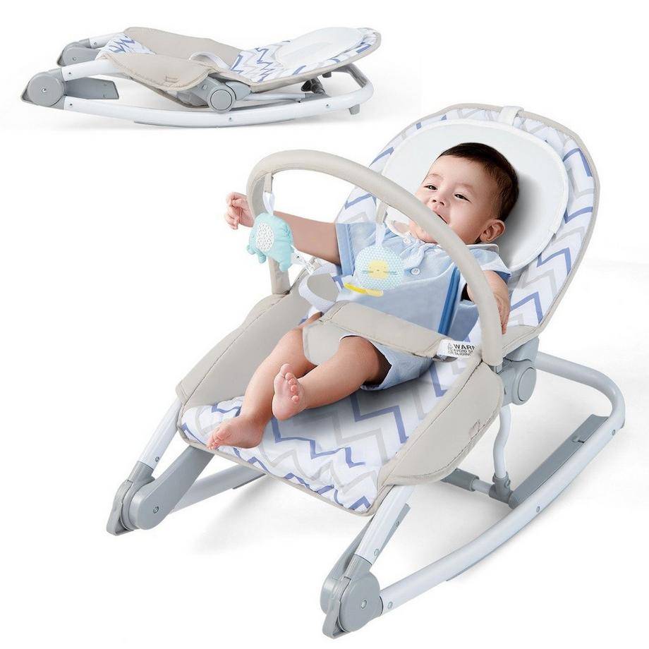 Northio  2-en-1 Transat Bébé Pliable Balancelle Portable avec Dossier Réglable 