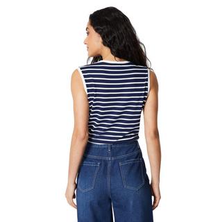 Principles Top senza maniche a righe scollo a V  