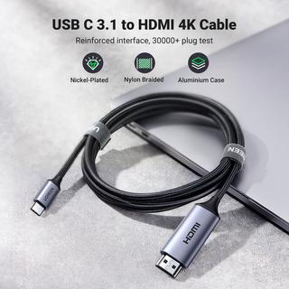 UGREEN  UGREEN USB-C vers HDMI, 1,5 m - Gris-noir 