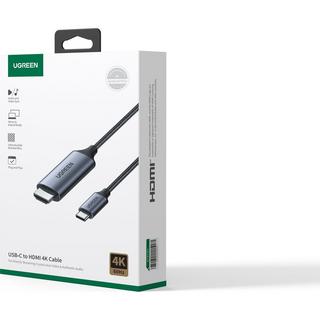 UGREEN  UGREEN USB-C vers HDMI, 1,5 m - Gris-noir 