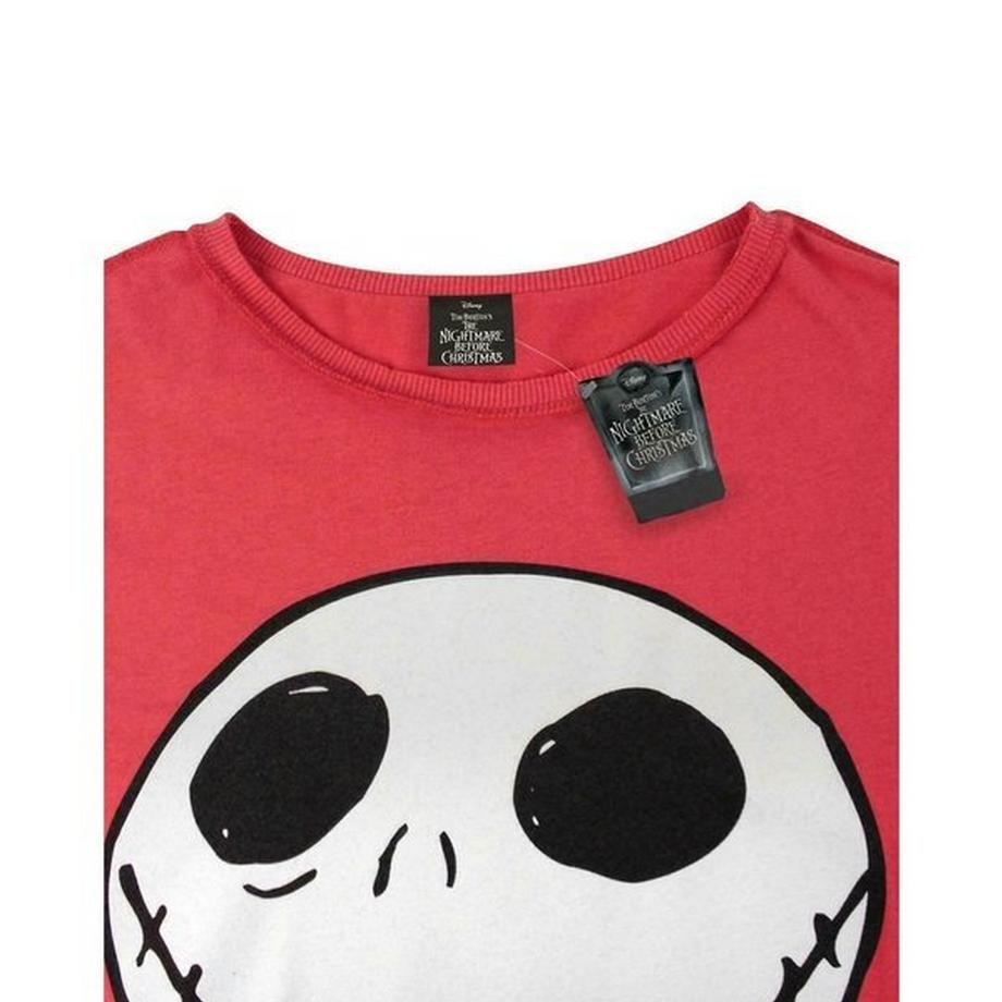 Nightmare Before Christmas Jack Motiv T-Shirt mit umgedrehten Nähten  