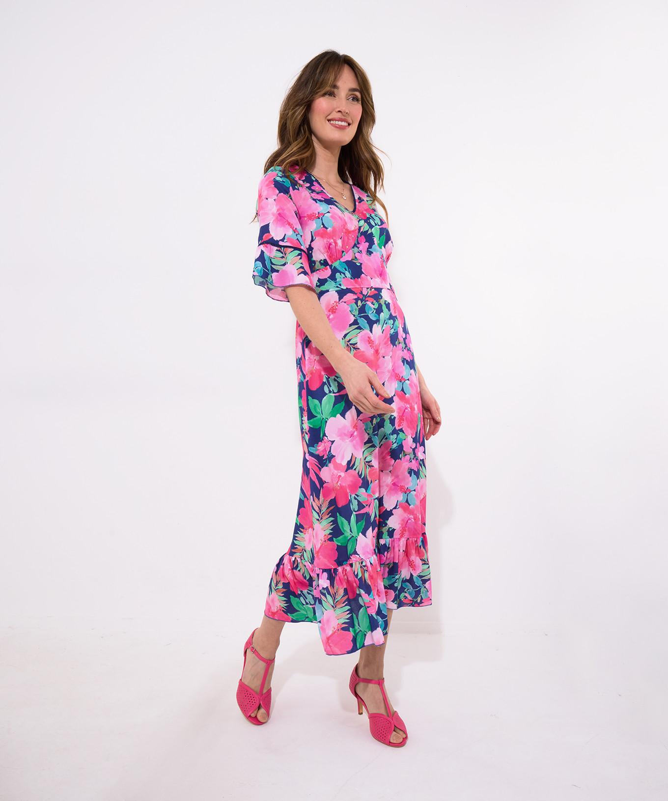 Joe Browns Abito con Maniche Larghe e Stampa Floreale  