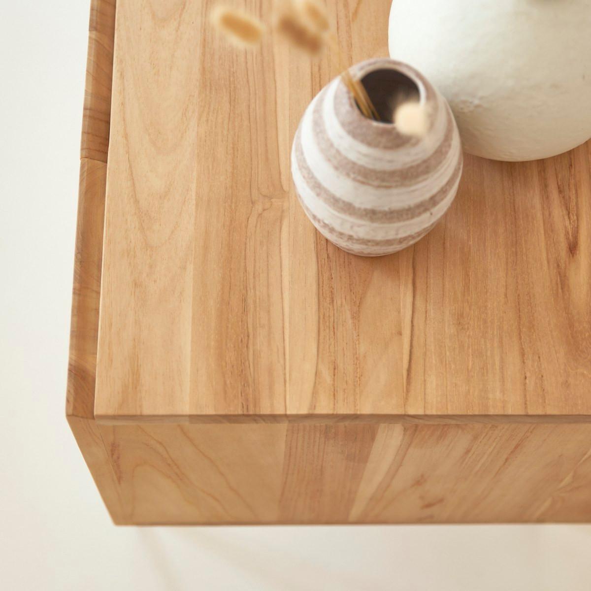 Tikamoon Mobile TV alto in teak massello 170 cm Honorine  