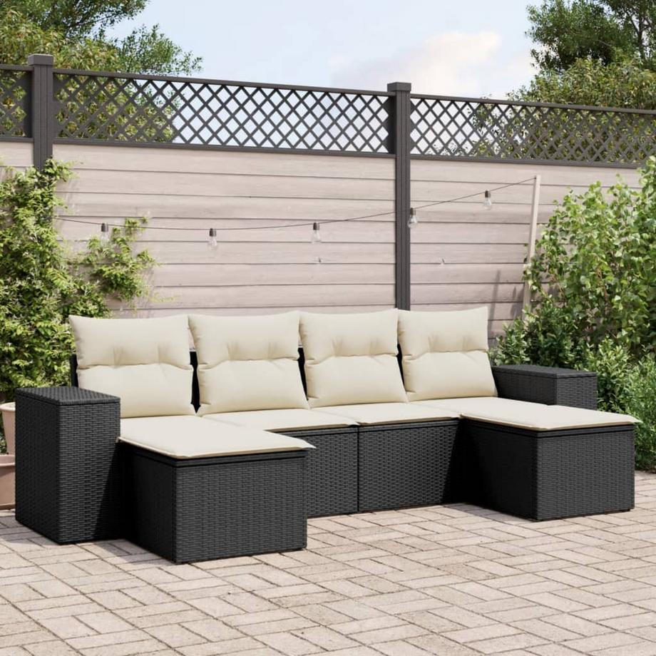 VidaXL set divano da giardino Polirattan  