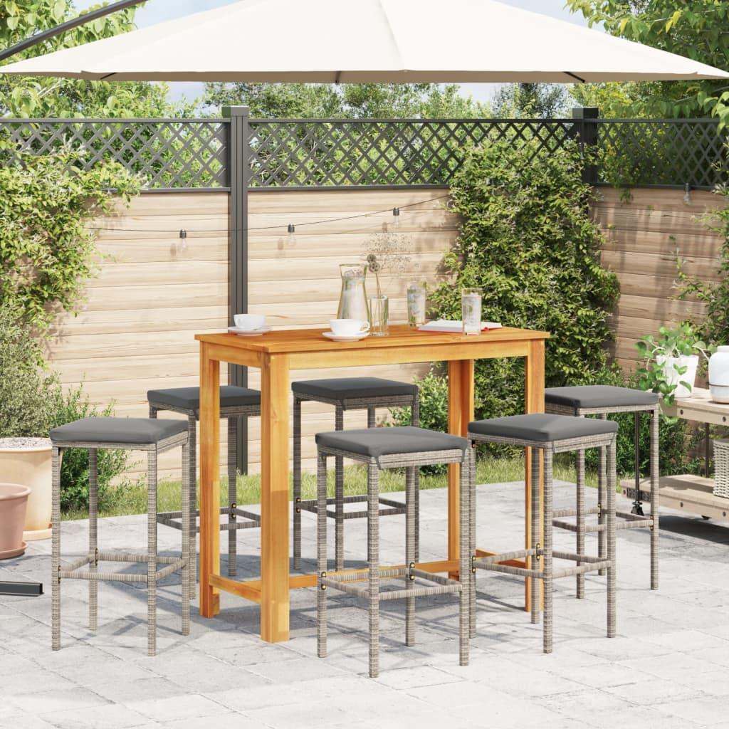 VidaXL set da bar per giardino Polirattan  