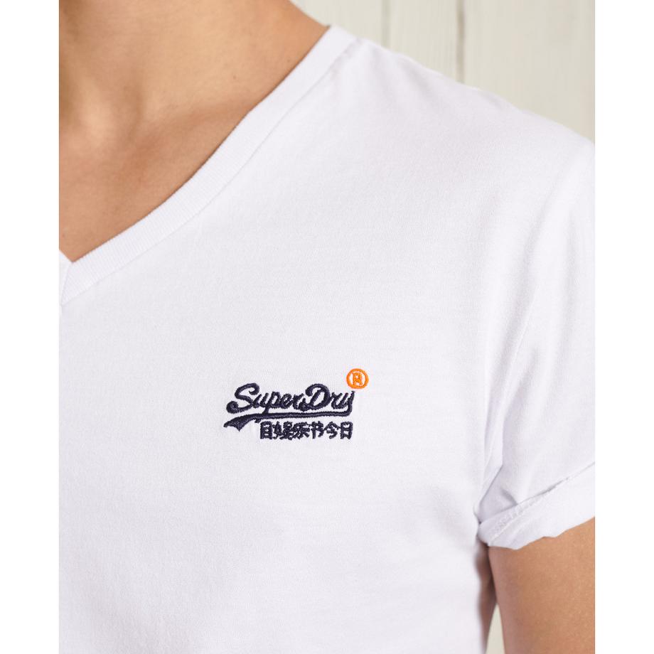Superdry Klassisches V-Ausschnitt T-Shirt Bio-Baumwolle  