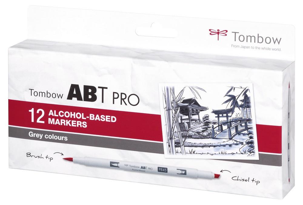 Tombow  Tombow ABT Pro Marker 12 Stück(e) Grau 