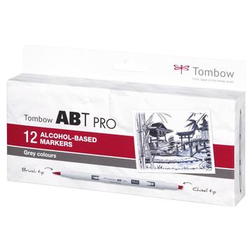 Tombow ABT Pro Marker 12 Stück(e) Grau