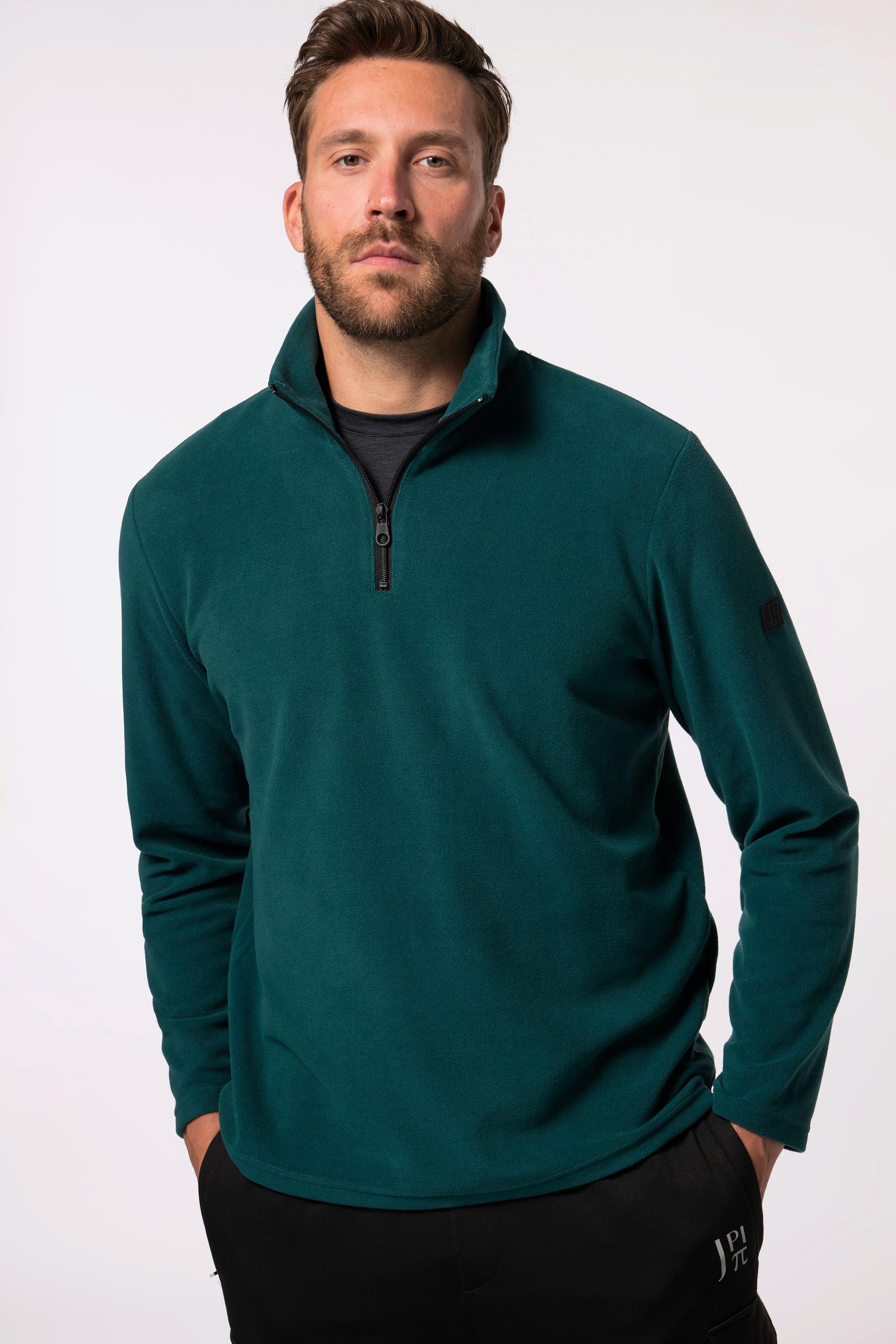 JP1880  Pullover polo per l'outdoor in pile con zip sul collo, fino alla tg. 7XL 