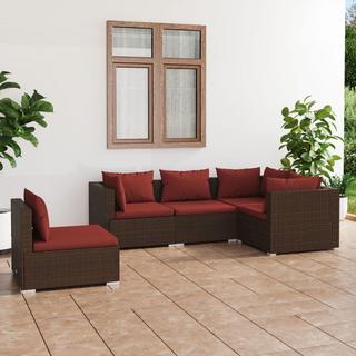 VidaXL set salotto da giardino Polirattan  