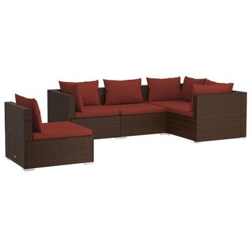 Garten-lounge-set poly-rattan