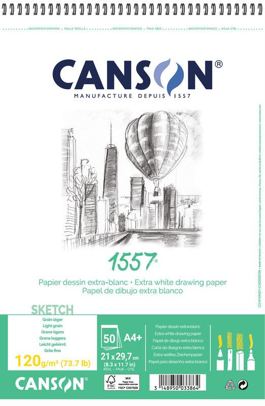 CANSON CANSON Skizzenpapier A4 31412A001 120g, weiss 50 Blatt  