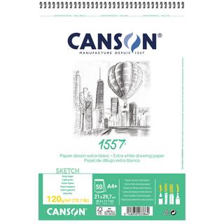 CANSON CANSON Skizzenpapier A4 31412A001 120g, weiss 50 Blatt  